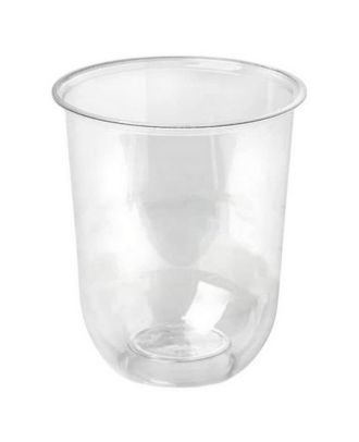 Eco-Friendly PLA Cold Cup - 250ml Green Stripe Design