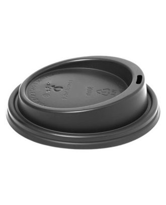 Large Black PLA Lid for 90mm Cups - Stylish & Sustainable