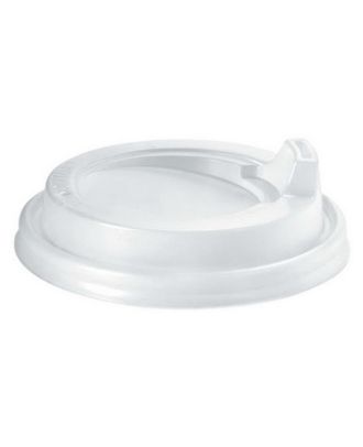 Durable White Polystyrene Lid for 90mm Diameter Cups