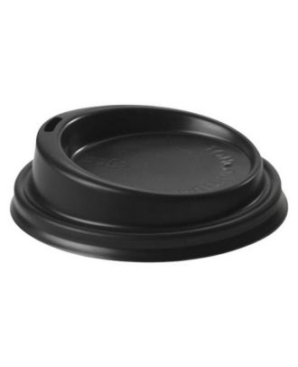 Durable Black Polystyrene Lid for 80mm Diameter Cups