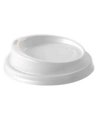 White Polystyrene Lid for 80mm Diameter Cups